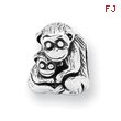 Sterling Silver Reflections Mama & Baby Monkey Bead