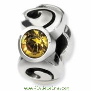 Sterling Silver Reflections November Swavorski Crystal Birthstone Bead