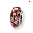 Sterling Silver Reflections Pink/Red Murano Glass Bead