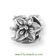 Sterling Silver Reflections Plumeria Floral Bead