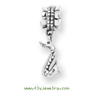 Sterling Silver Reflections Saxophone Dangle Bead