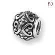 Sterling Silver Reflections Scroll & Dots Bali Bead