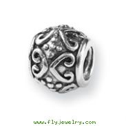 Sterling Silver Reflections Scroll & Dots Bali Bead