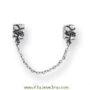 Sterling Silver Reflections Security Chain Heart Bead