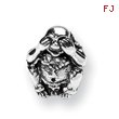 Sterling Silver Reflections See No Evil Buddha Bead