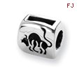 Sterling Silver Reflections Taurus Zodiac Antiqued Bead