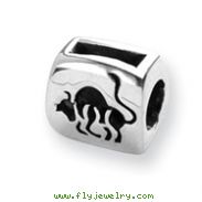 Sterling Silver Reflections Taurus Zodiac Antiqued Bead