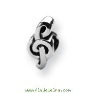 Sterling Silver Reflections Treble Clef Bead