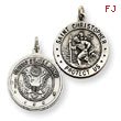 Sterling Silver Reversable US Army St.Christopher Pendant