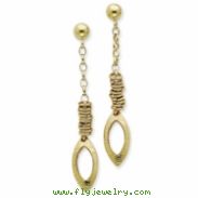 Sterling Silver Rhodium Fancy Dangle Earrings