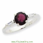 Sterling Silver Rhodolite Garnet Ring