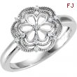 Sterling Silver Ring 05.00 Complete with Stone ROUND VARIOUS Polished .08 CTW DIAMOND RING