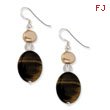 Sterling Silver Rock Quartz/Tiger's Eye/Fresh Water Cultured Pearl Earrings