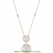 Sterling Silver ROSE GOLD PLATED 17.00 INCH NONE