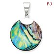 Sterling Silver Round Abalone Pendant