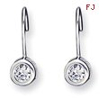 Sterling Silver Round CZ Earrings