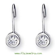 Sterling Silver Round CZ Earrings