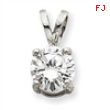 Sterling Silver Round CZ Pendant