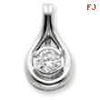 Sterling Silver Round CZ Pendant