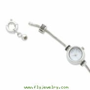 Sterling Silver Round Face Reflections Watch Starter Bracelet