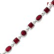 Sterling Silver Ruby Bracelet