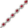 Sterling Silver Ruby Bracelet