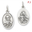 Sterling Silver Sacred Heart of Jesus Medal