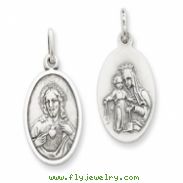 Sterling Silver Sacred Heart of Jesus Medal