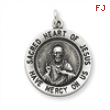 Sterling Silver Sacred Heart of Jesus Medal