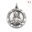 Sterling Silver Sacred Heart of Jesus Medal