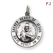 Sterling Silver Sacred Heart Of Jesus Medal