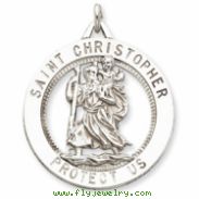 Sterling Silver Saint Christopher Medal