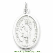 Sterling Silver Saint Florian Medal