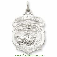 Sterling Silver Saint Michael Badge Medal