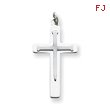 Sterling Silver Satin & Polished Cross Pendant