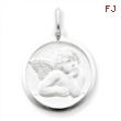 Sterling Silver Satin Angel Charm