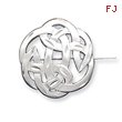 Sterling Silver Satin Finish Diamond Cut Celtic Knot Pin