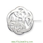 Sterling Silver Satin Finish Diamond Cut Celtic Knot Pin