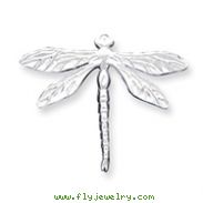 Sterling Silver Satin Finish Diamond Cut Dragon Fly Pin