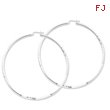 Sterling Silver Satin Finished Diamond Cut Twisted Hoop Earrings