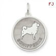 Sterling Silver Schipperke Disc Charm