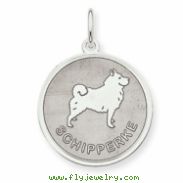 Sterling Silver Schipperke Disc Charm