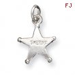 Sterling Silver Sheriff's Badge Charm