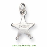 Sterling Silver Sheriff's Badge Charm