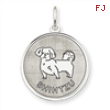 Sterling Silver Shih Tzu Disc Charm