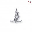 Sterling Silver Skier Charm