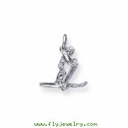 Sterling Silver Skier Charm