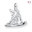 Sterling Silver Skier Pendant