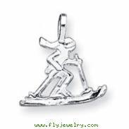 Sterling Silver Skier Pendant