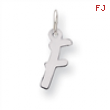 Sterling Silver Small Initial F Charm